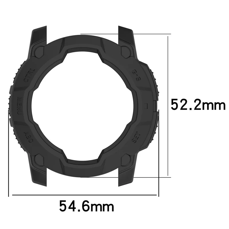 For Garmin Instinct 3 50mm / Solar 50mm Armor Watch Case Shockproof TPU Rugged Protective Cover - Orange
