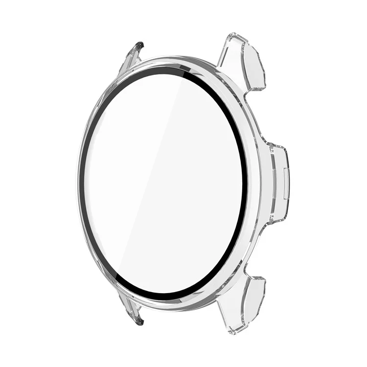 For Garmin Approach S50 Watch Case PC Frame Cover with Tempered Glass Screen Film - Transparent
