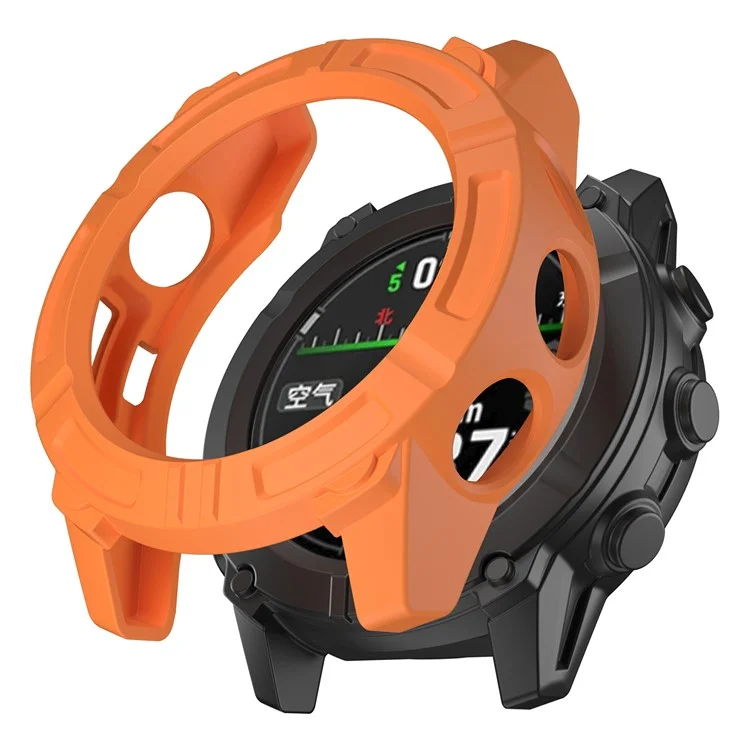 For Garmin Descent G2 Anti Scratch Protective Case Rugged Armor TPU Shell Watch Cover - Orange