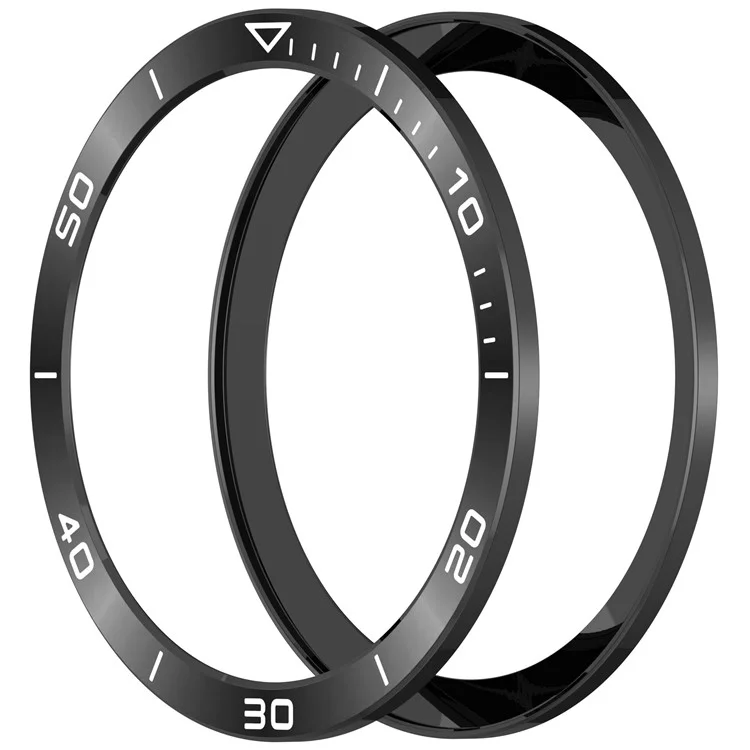 For Garmin Tactix 8 51mm SOLAR Version Stainless Steel Bezel Protection Scratch Resistant Ring - Black+White