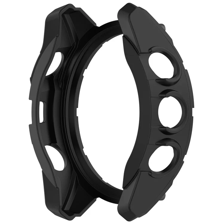 For Garmin Tactix 8 51mm AMOLED Version Soft TPU Watch Case Hollow Shockproof Bumper Frame Cover - Black+Green