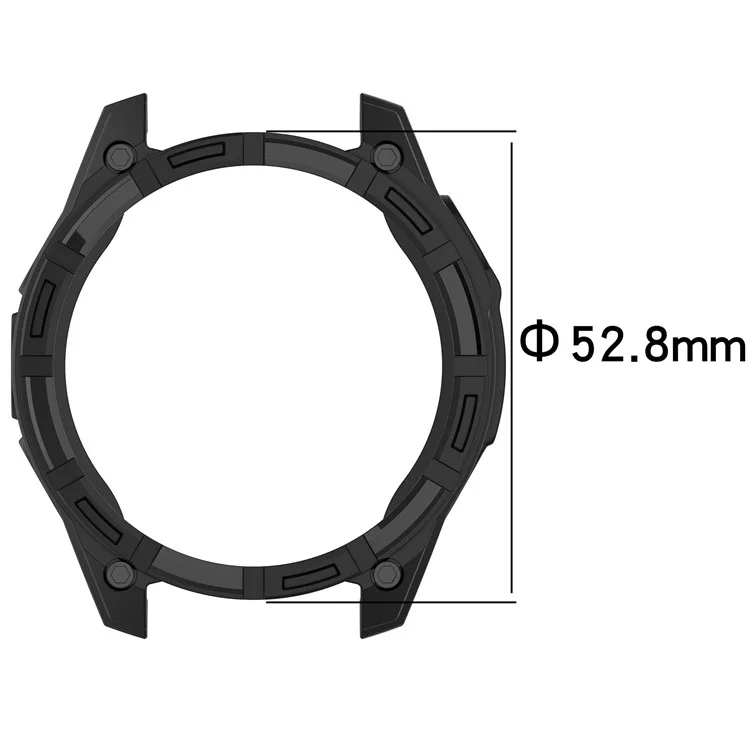 For Garmin Tactix 8 51mm AMOLED Version Soft TPU Watch Case Hollow Shockproof Bumper Frame Cover - Black+Green
