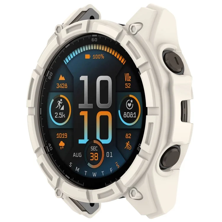 For Garmin Tactix 8 51mm AMOLED Version Soft TPU Watch Case Hollow Shockproof Bumper Frame Cover - Starlight