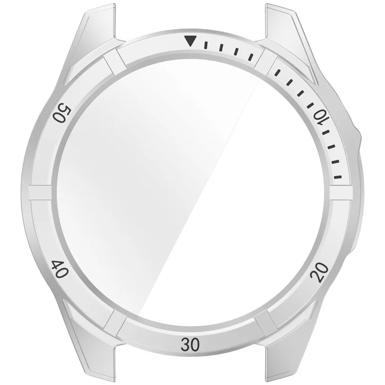 Для Garmin Tactix 8 51мм AMOLED версия Чехол ПК Корпус с закаленным стеклом Защитная пленка - Серебристый+Черный