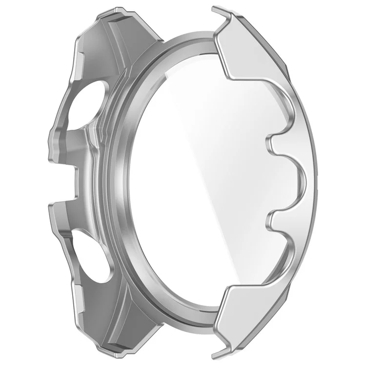 Para Garmin Tactix 8 51mm Versión SOLAR Caja del reloj Estructura de PC con Película de Pantalla de Vidrio Templado - Plata+Negro
