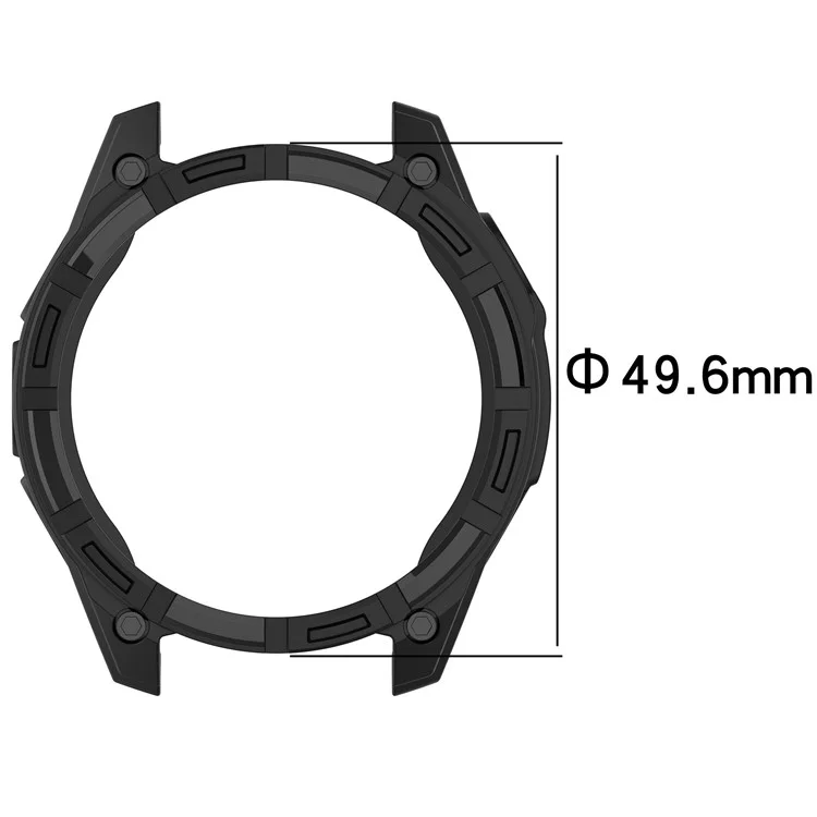For Garmin Tactix 8 47mm AMOLED Version Soft TPU Watch Case Hollow Shockproof Bumper Frame Cover - Green