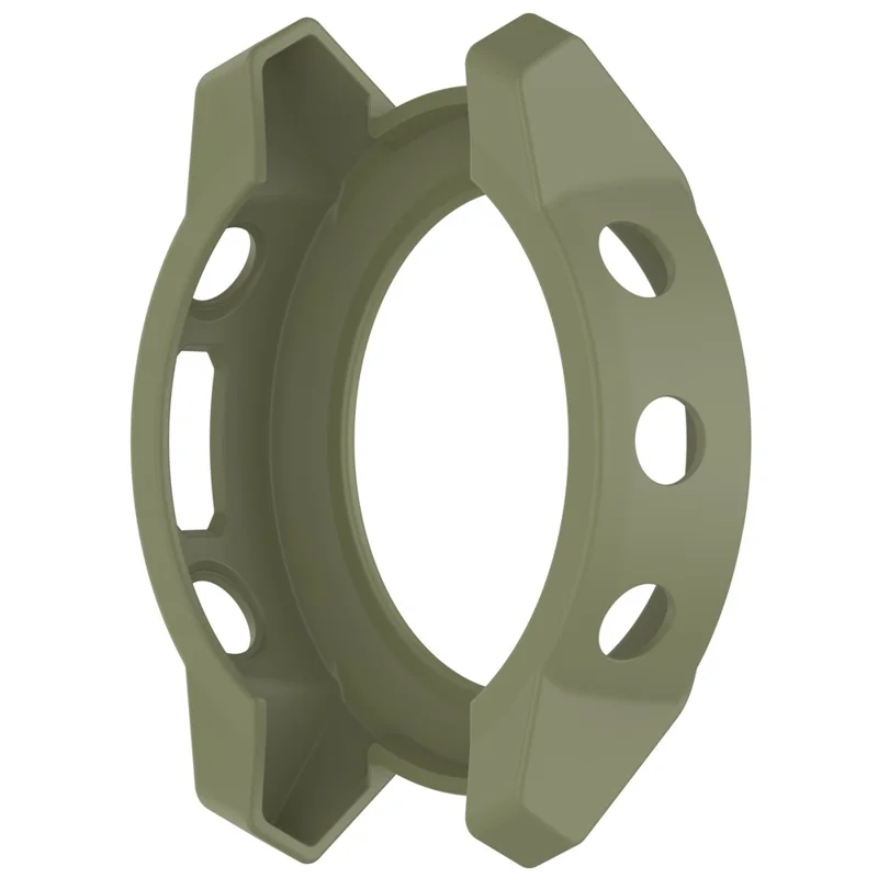For Garmin Descent G2 Soft TPU Watch Case Hollow Shockproof Bumper Frame Cover - Green