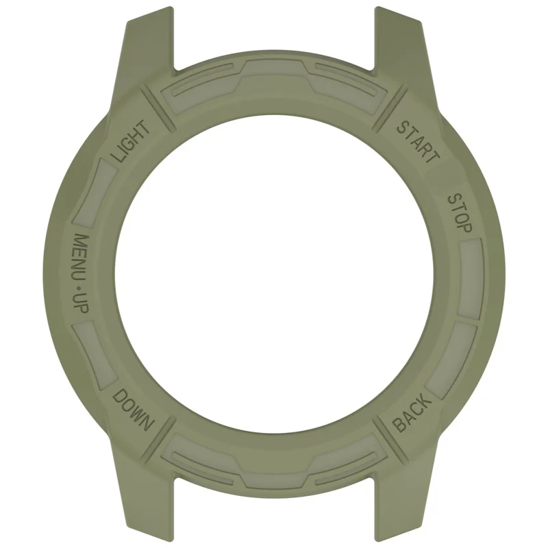 For Garmin Descent G2 Soft TPU Watch Case Hollow Shockproof Bumper Frame Cover - Green