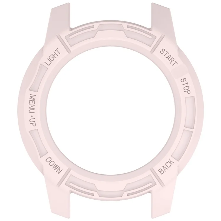 For Garmin Descent G2 Soft TPU Watch Case Hollow Shockproof Bumper Frame Cover - Pink