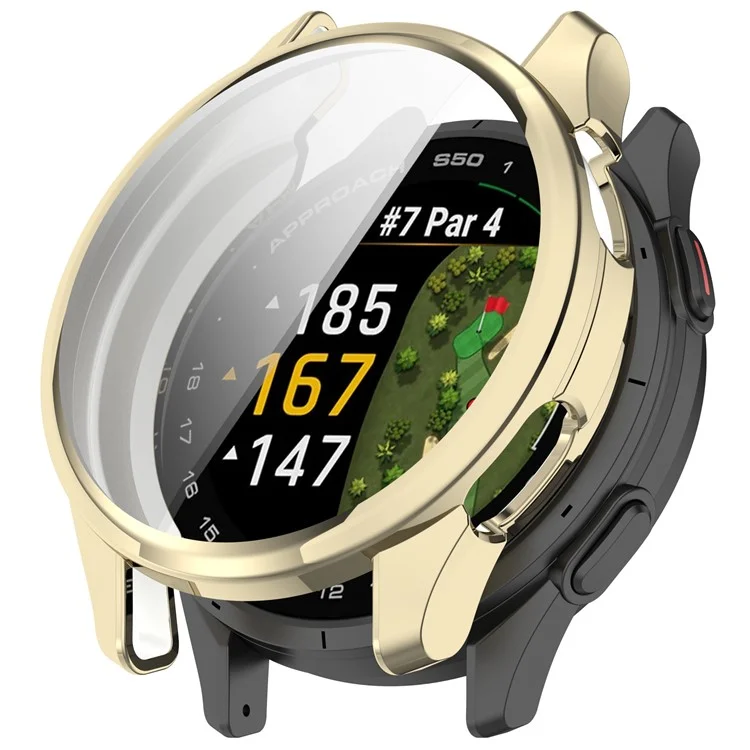 Чехол для часов Garmin Approach S50 из мягкого TPU - Светло-золотой