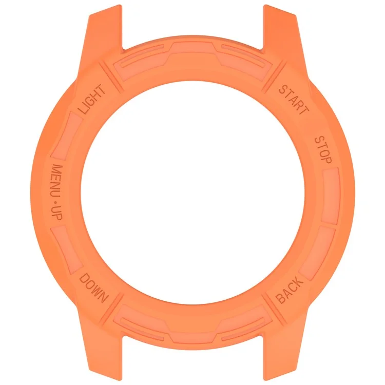 Étui de montre pour Garmin Descent G2 / G1 / G1 Solar / G1 Solar Letel Cadre pare-chocs en TPU creux et antichoc - Orange