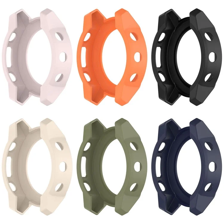 Étui de montre pour Garmin Descent G2 / G1 / G1 Solar / G1 Solar Letel Cadre pare-chocs en TPU creux et antichoc - Orange