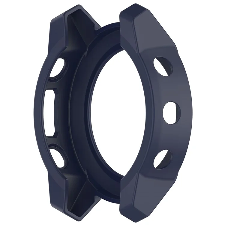 Boîtier de montre pour Garmin Descent G2 / G1 / G1 Solar / G1 Solar Letel - Cadre de protection souple en TPU évidé et résistant aux chocs - Bleu minuit