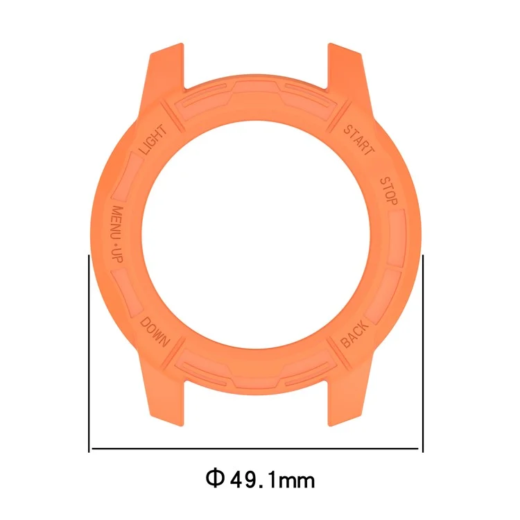 Boîtier de montre pour Garmin Descent G2 / G1 / G1 Solar / G1 Solar Letel - Cadre de protection souple en TPU évidé et résistant aux chocs - Bleu minuit