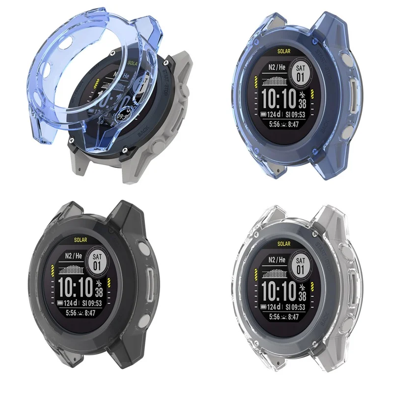 Protective Watch Case for Garmin Descent G2 / G1 / G1 Solar / G1 Solar Letel TPU Semi-Enclosed Cover - Transparent