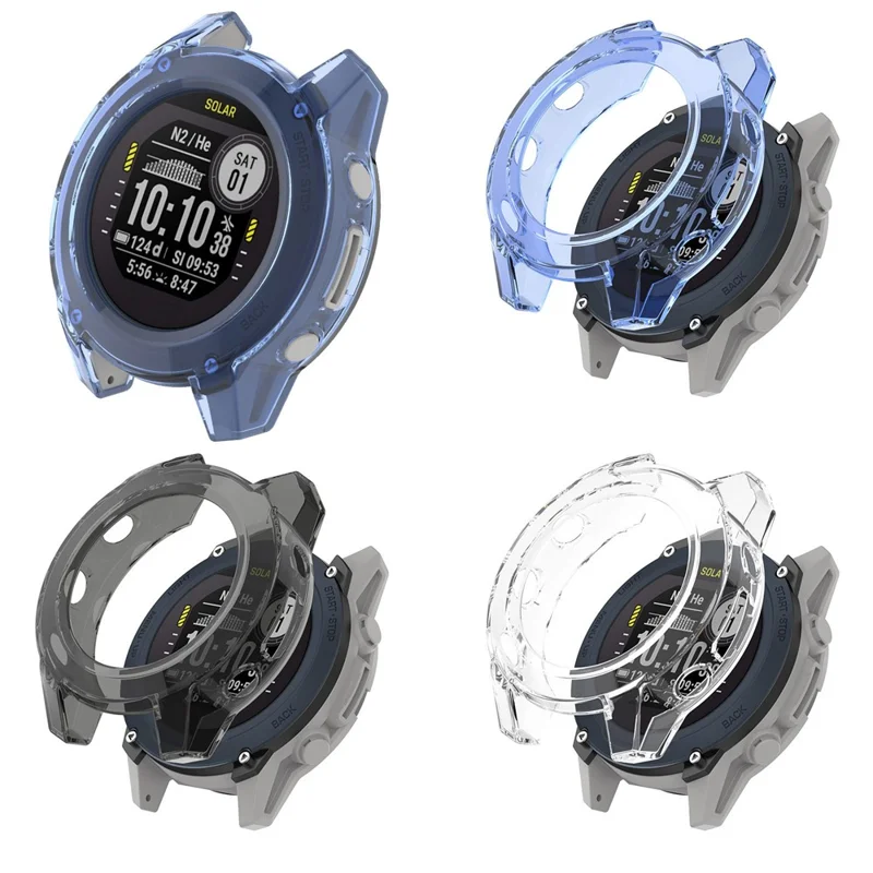 Protective Watch Case for Garmin Descent G2 / G1 / G1 Solar / G1 Solar Letel TPU Semi-Enclosed Cover - Transparent