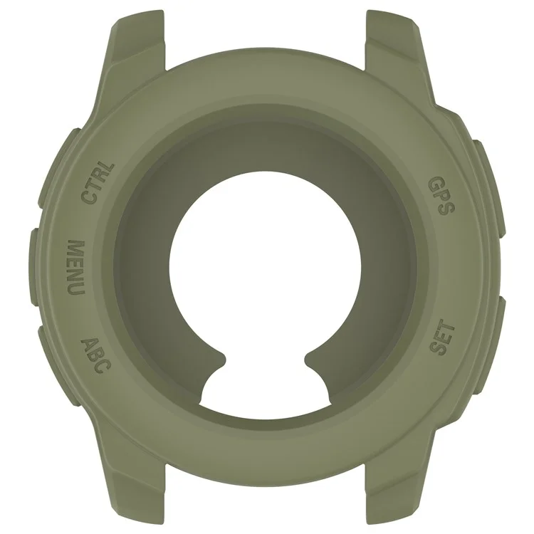 Чехол для часов Garmin Instinct E 40мм из силикона, противоударный бампер - Армейский зеленый
