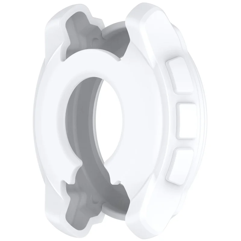 For Garmin Instinct E 40mm Watch Case Silicone Shockproof Bumper Frame - White