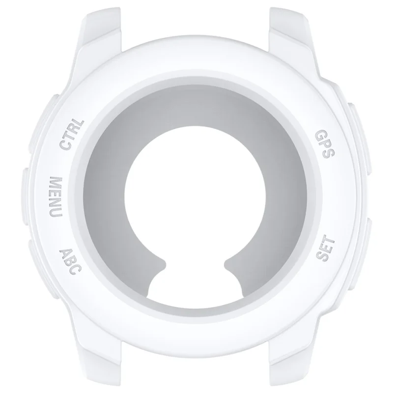 For Garmin Instinct E 40mm Watch Case Silicone Shockproof Bumper Frame - White