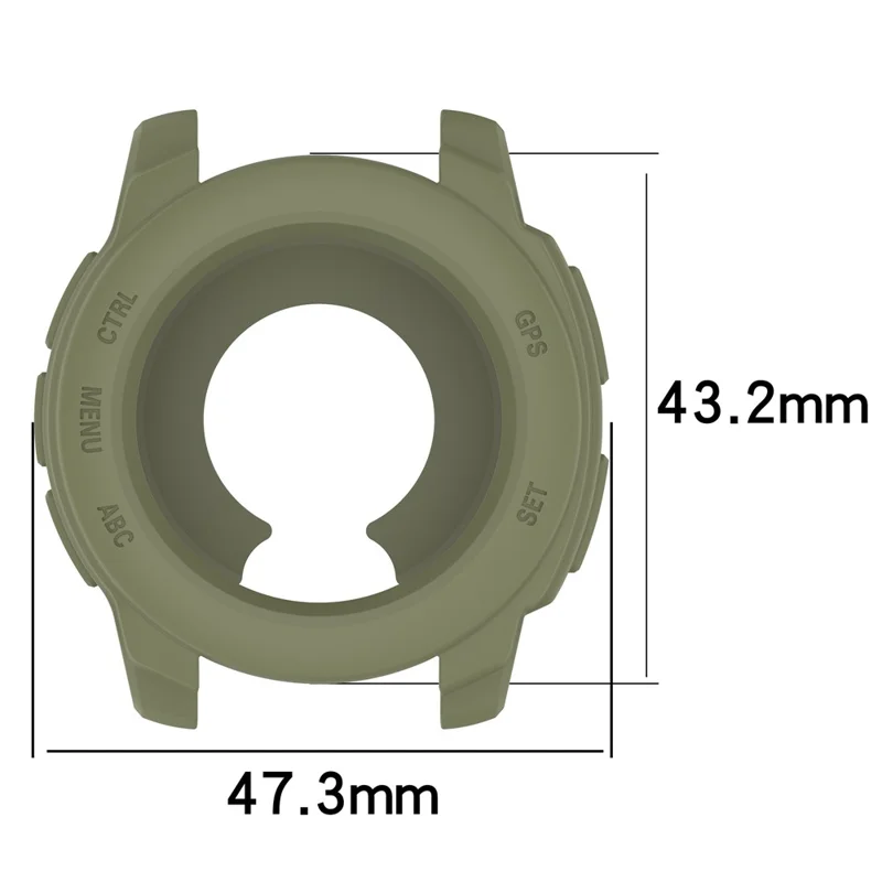 For Garmin Instinct E 40mm Watch Case Silicone Shockproof Bumper Frame - White