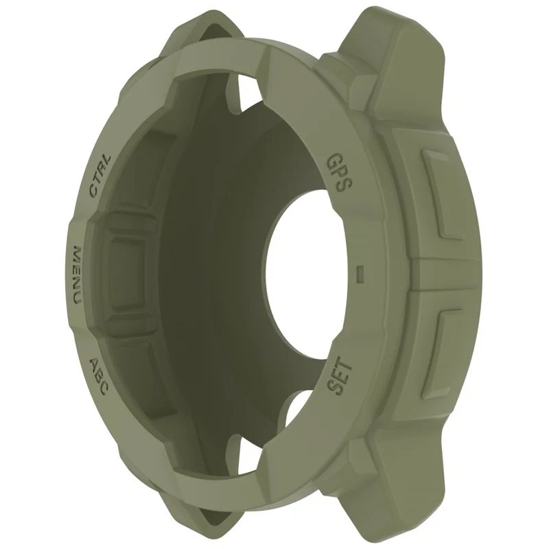 Per Garmin Instinct E 45mm Custodia Protettiva in Silicone Antiurto - Verde Militare