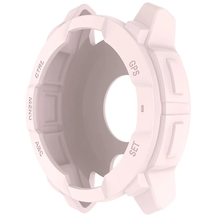 Für Garmin Instinct E 45mm Uhrengehäuse Silikon Stoßfeste Schutzhülle - Hellrosa
