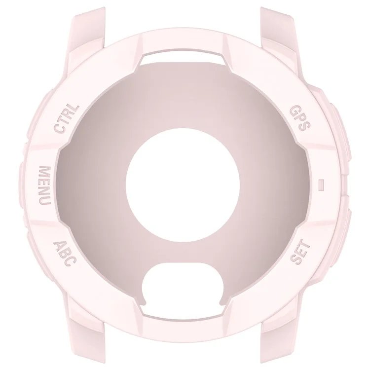 Für Garmin Instinct E 45mm Uhrengehäuse Silikon Stoßfeste Schutzhülle - Hellrosa