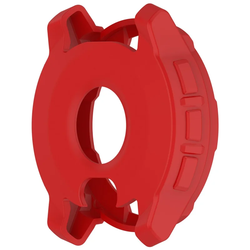 For Garmin Instinct 3 AMOLED 45mm / Instinct 3 Solar 45mm Watch Case Silicone Shockproof Bumper Frame - Red