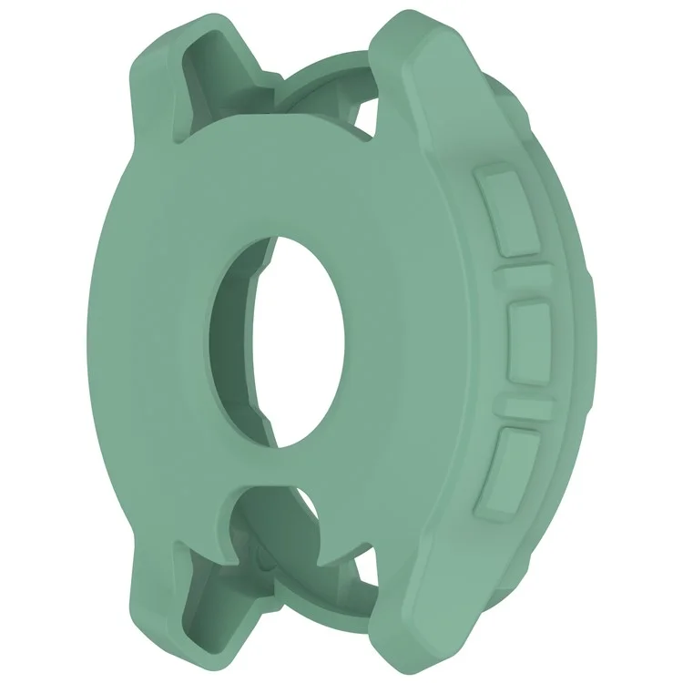 For Garmin Instinct 3 AMOLED 45mm / Instinct 3 Solar 45mm Watch Case Silicone Shockproof Bumper Frame - Green