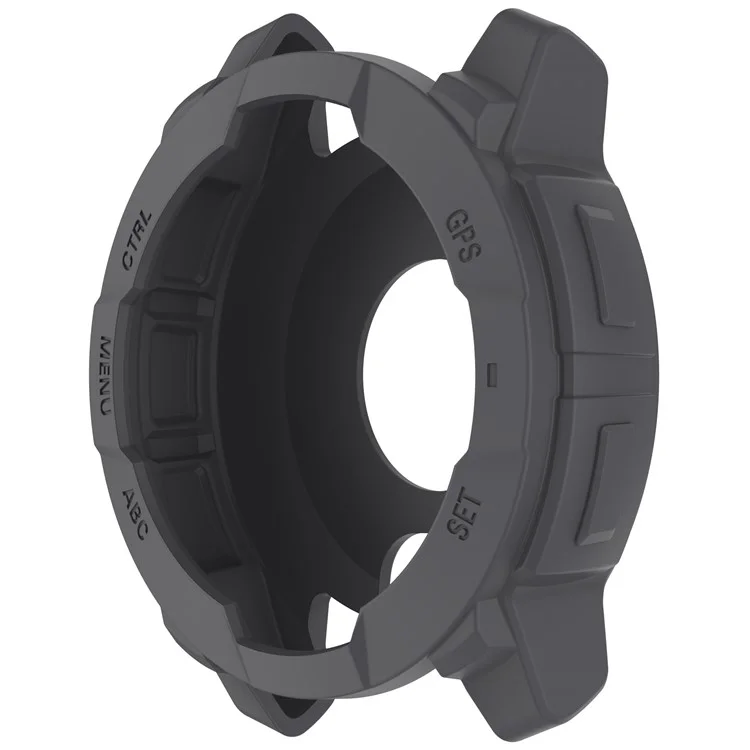 For Garmin Instinct 3 AMOLED 50mm / Instinct 3 Solar 50mm Watch Case Silicone Shockproof Bumper Frame - Grey