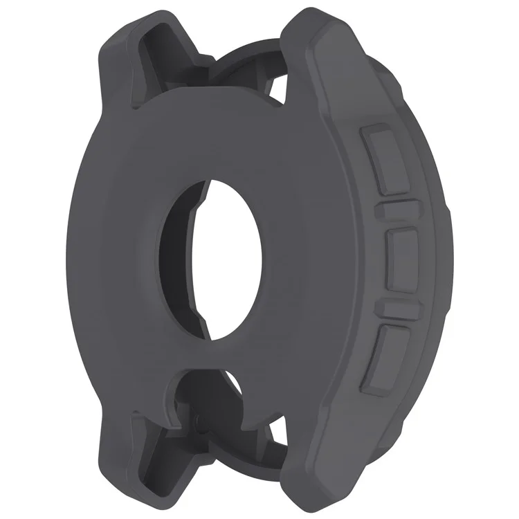For Garmin Instinct 3 AMOLED 50mm / Instinct 3 Solar 50mm Watch Case Silicone Shockproof Bumper Frame - Grey