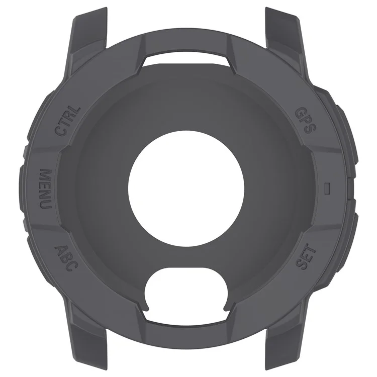 For Garmin Instinct 3 AMOLED 50mm / Instinct 3 Solar 50mm Watch Case Silicone Shockproof Bumper Frame - Grey