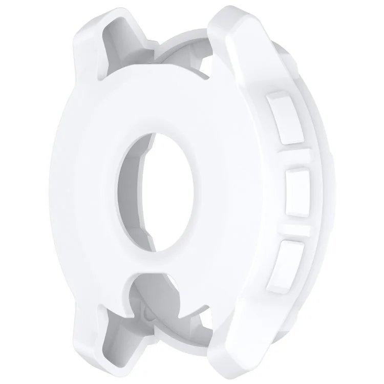 For Garmin Instinct 3 AMOLED 50mm / Instinct 3 Solar 50mm Watch Case Silicone Shockproof Bumper Frame - White