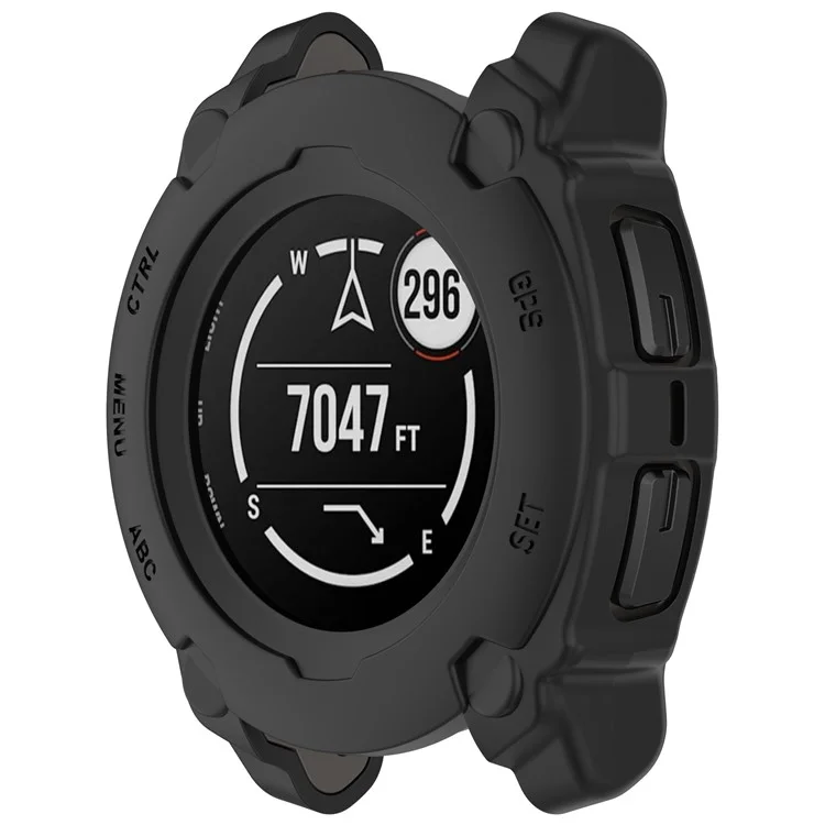 Para Garmin Instinct E 40mm Capa de Armadura à Prova de Choque TPU Proteção Robusta - Preto