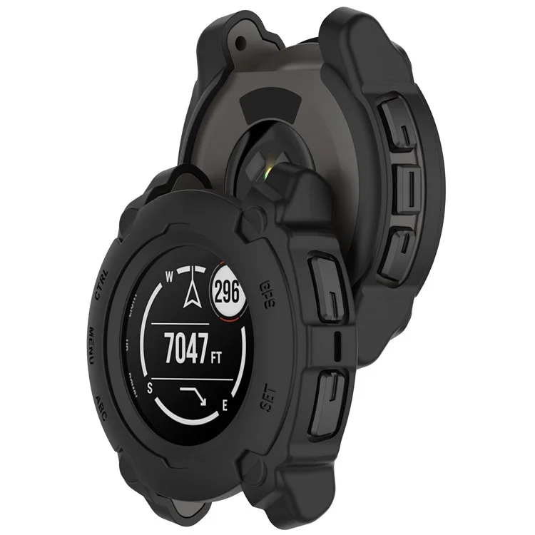 Para Garmin Instinct E 40mm Capa de Armadura à Prova de Choque TPU Proteção Robusta - Preto