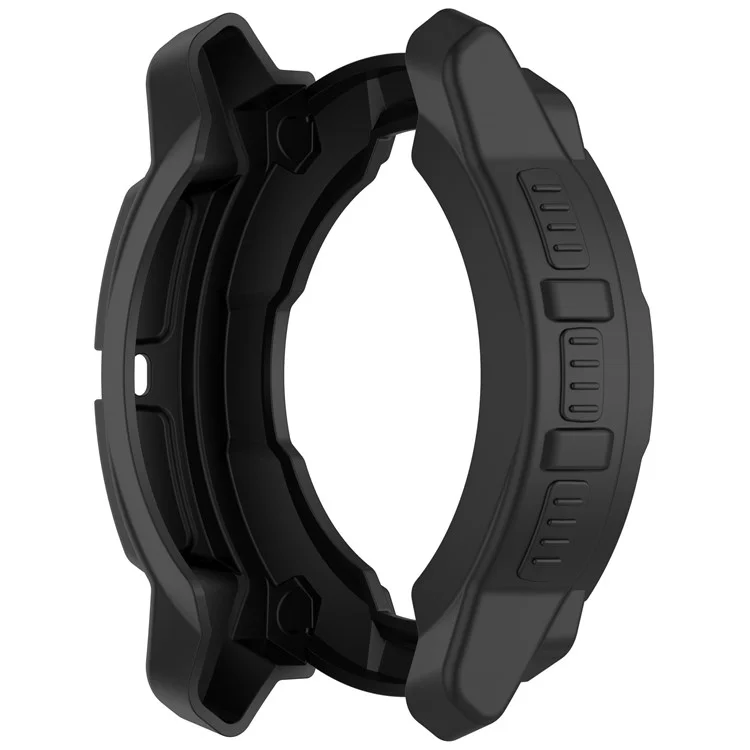 For Garmin Instinct E 45mm Armor Watch Case Shockproof TPU Rugged Protective Cover - Black