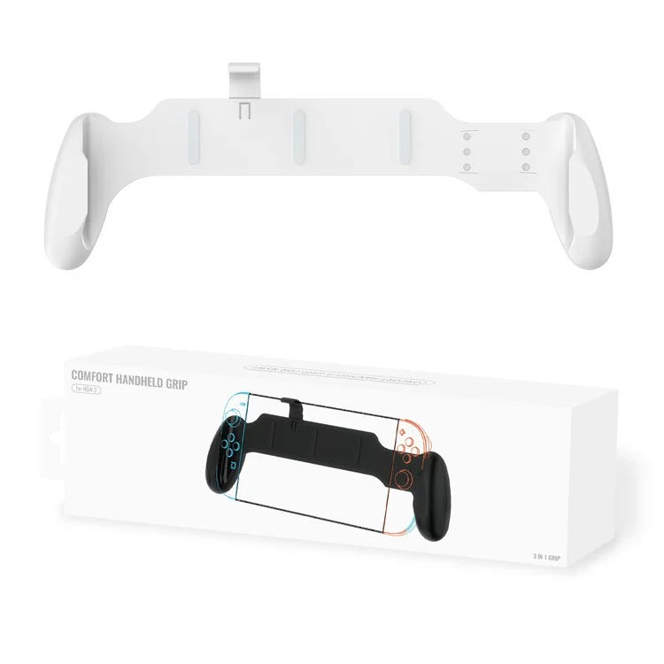 JYS JYS-NS2297 For Nintendo Switch 2 / Switch / Switch OLED Ergonomic Grip Handle Anti-Slip Handheld Grip - White