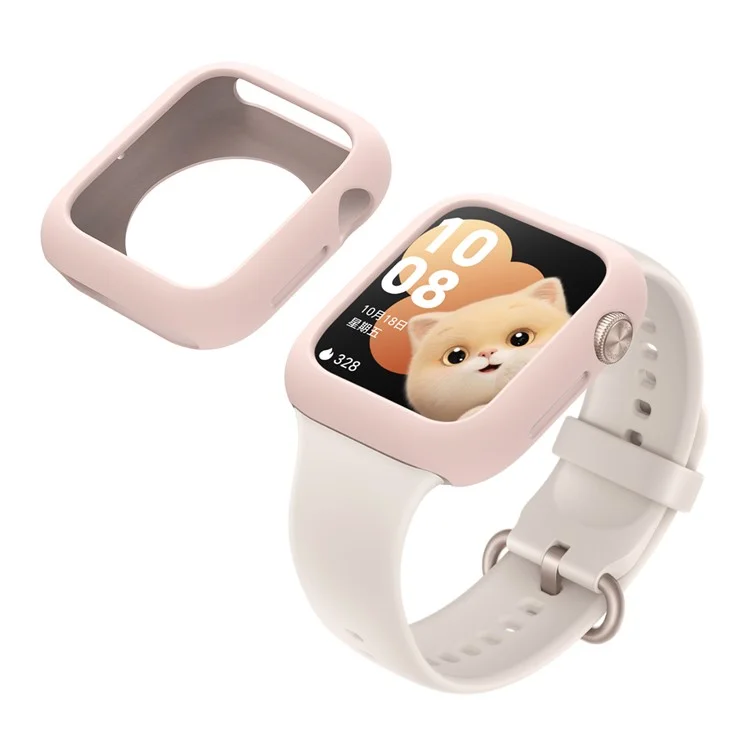 For Honor Band 5 Uhrengehäuse Weicher Silikon Hohler Uhrenrahmen Abdeckung - Rosa