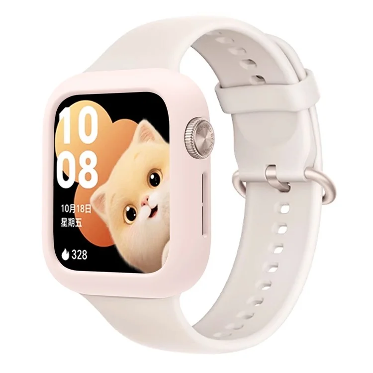 For Honor Band 5 Uhrengehäuse Weicher Silikon Hohler Uhrenrahmen Abdeckung - Rosa