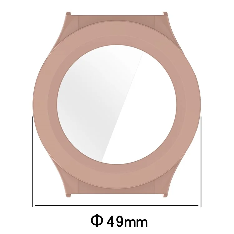 Capa para Relógio Huami Amazfit Cheetah Round / Cheetah Pro com Moldura de PC e Película de Vidro Temperado - Rosa