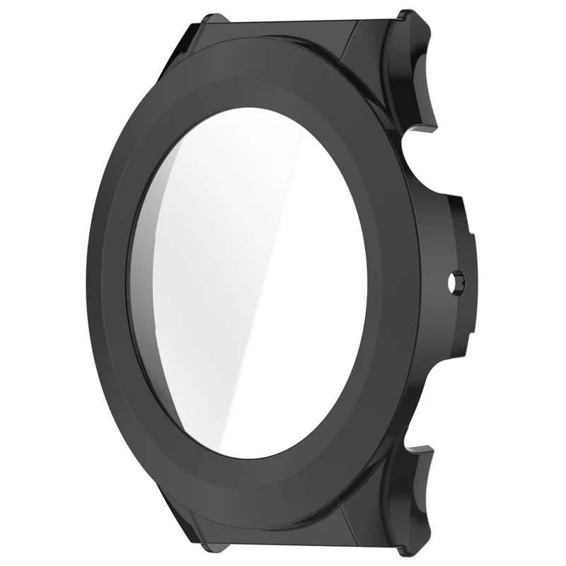 Watch Case for Huami Amazfit Cheetah Round / Cheetah Pro PC Frame Cover with Tempered Glass Screen Film - Black