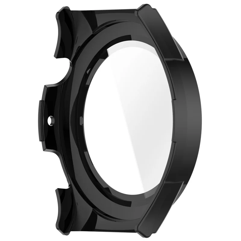 Watch Case for Huami Amazfit Cheetah Round / Cheetah Pro PC Frame Cover with Tempered Glass Screen Film - Black