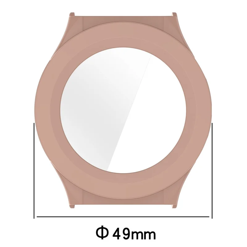 Watch Case for Huami Amazfit Cheetah Round / Cheetah Pro PC Frame Cover with Tempered Glass Screen Film - Black