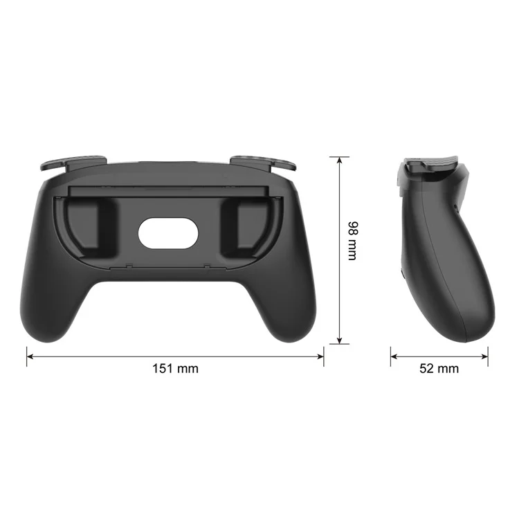 PGTECH GP-361 2 Poignées de Contrôleur Ergonomiques Gauche et Droite pour Nintendo Switch Joy-Con - Noir Rouge+Noir Bleu