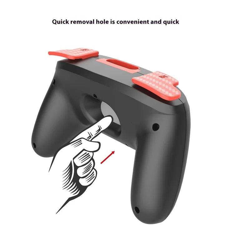 PGTECH GP-361 2 Poignées de Contrôleur Ergonomiques Gauche et Droite pour Nintendo Switch Joy-Con - Noir Rouge+Noir Bleu