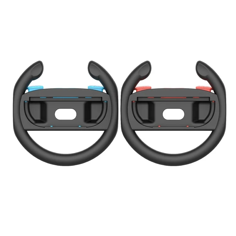 PGTECH GP-362 2 Pièces pour Nintendo Switch 2 Volant de jeu de course Bracket Gauche et Droit Joy-Con Wheel - Noir Rouge+Noir Bleu
