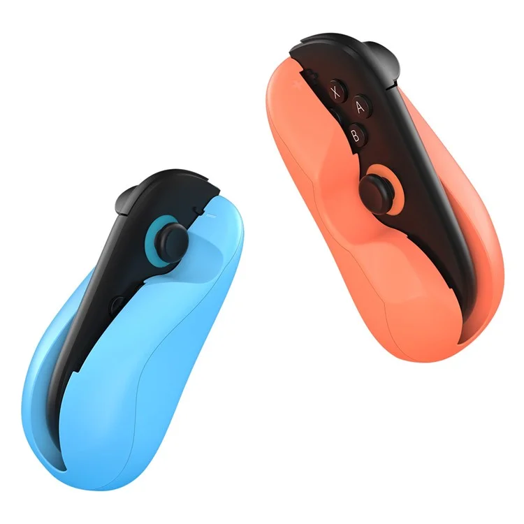 JYS-NS2296 2Pcs for Nintendo Switch 2 Joy-Con Grip Mouse Mini Portable Ergonomic Controller Base - Blue+Red