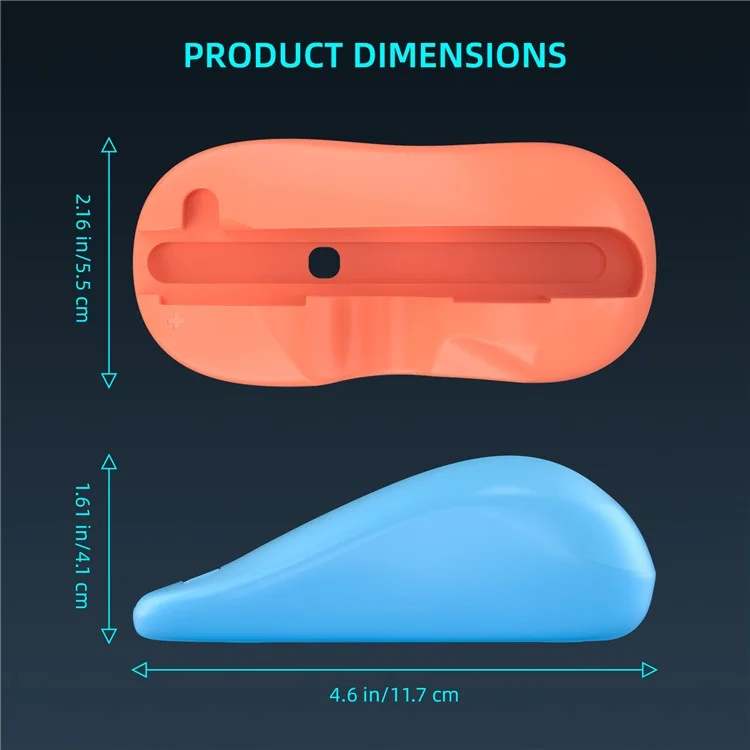JYS-NS2296 2Pcs for Nintendo Switch 2 Joy-Con Grip Mouse Mini Portable Ergonomic Controller Base - Blue+Red