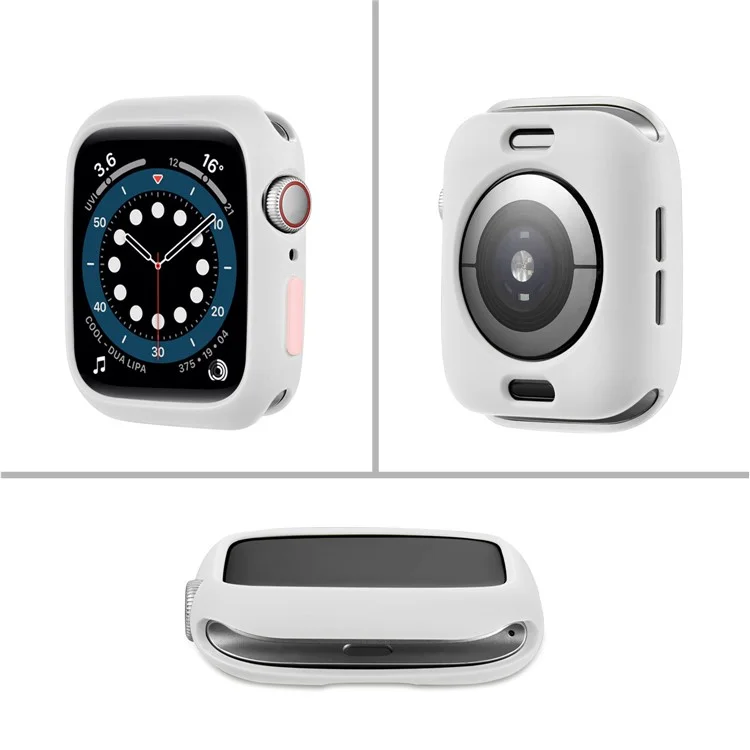 Custodia protettiva per orologio smart in silicone soft e colorato per Apple Watch Series 6 / SE / SE (2022) / 5 / 4 40mm - Bianco / Rosa