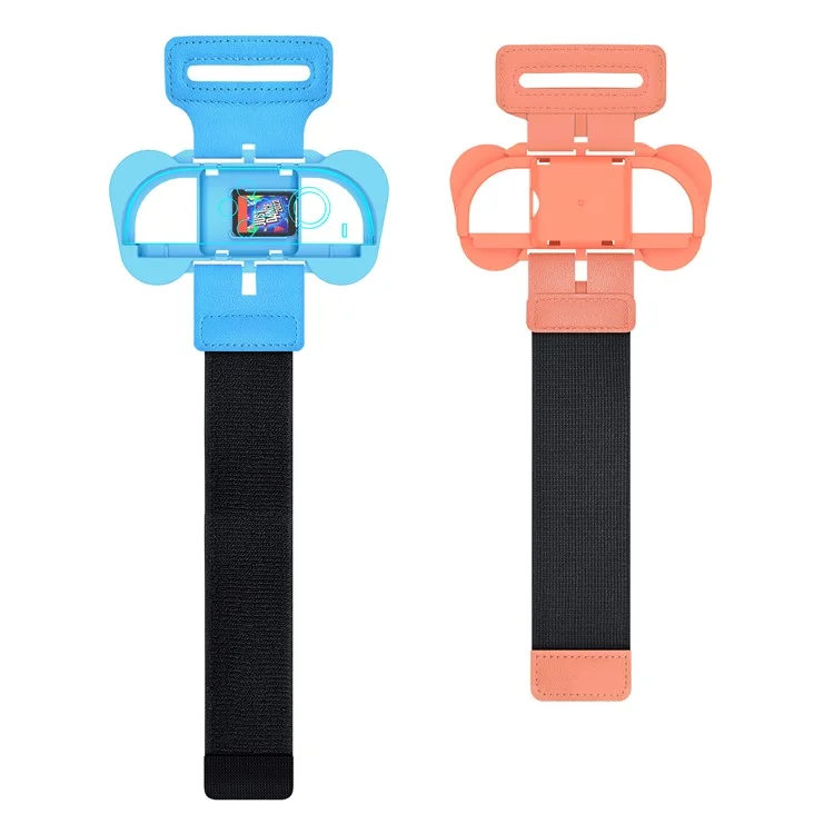 JYS-NS2262 2Pcs For Nintendo Switch 2 Dance Wristbands Joy-Con Controller Sports Wrist Bands - Blue+Red